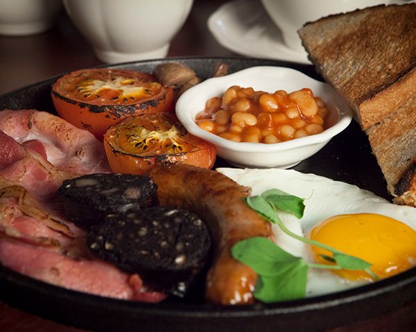 A Full Cooked breakfast at the Spread Eagle Inn